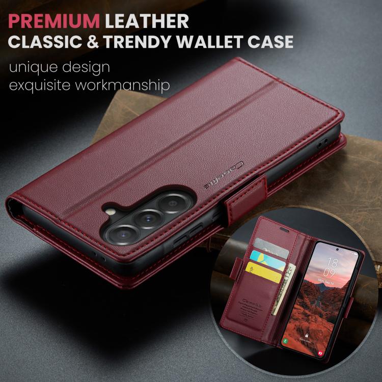CaseMe 023 Butterfly Buckle Litchi Texture RFID Anti-theft Leather Phone Case, For Galaxy A37 5G, For Galaxy A27 5G, For Galaxy S25 FE 5G, For Galaxy Z Fold7