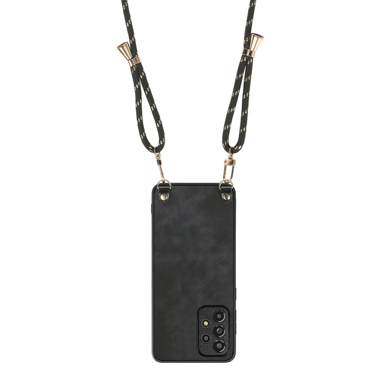 Vintage Leather PC Back Cover Phone Case with Crossbody Strap, For Samsung Galaxy A53, For Samsung Galaxy A52 5G / 4G, For Samsung Galaxy A72 5G / 4G, For Samsung Galaxy Note20 Ultra