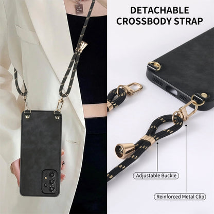 Vintage Leather PC Back Cover Phone Case with Crossbody Strap, For Samsung Galaxy A53, For Samsung Galaxy A52 5G / 4G, For Samsung Galaxy A72 5G / 4G, For Samsung Galaxy Note20 Ultra