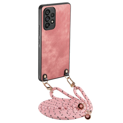 Vintage Leather PC Back Cover Phone Case with Crossbody Strap, For Samsung Galaxy A53, For Samsung Galaxy A52 5G / 4G, For Samsung Galaxy A72 5G / 4G, For Samsung Galaxy Note20 Ultra