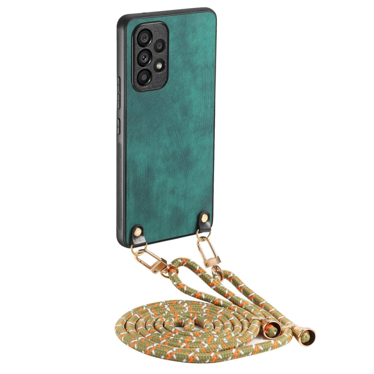 Vintage Leather PC Back Cover Phone Case with Crossbody Strap, For Samsung Galaxy A53, For Samsung Galaxy A52 5G / 4G, For Samsung Galaxy A72 5G / 4G, For Samsung Galaxy Note20 Ultra