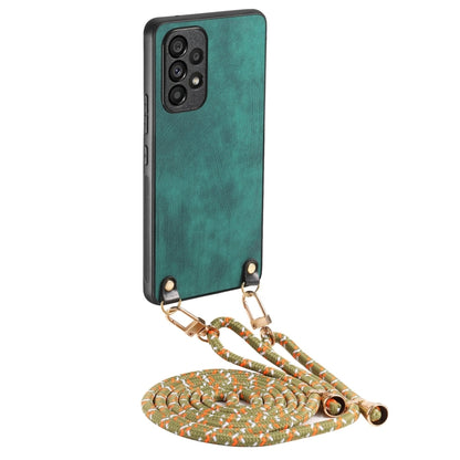 Vintage Leather PC Back Cover Phone Case with Crossbody Strap, For Samsung Galaxy A53, For Samsung Galaxy A52 5G / 4G, For Samsung Galaxy A72 5G / 4G, For Samsung Galaxy Note20 Ultra