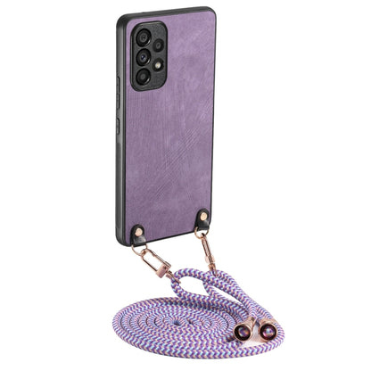Vintage Leather PC Back Cover Phone Case with Crossbody Strap, For Samsung Galaxy A53, For Samsung Galaxy A52 5G / 4G, For Samsung Galaxy A72 5G / 4G, For Samsung Galaxy Note20 Ultra