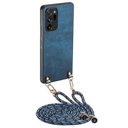 Vintage Leather PC Back Cover Phone Case with Crossbody Strap, For Samsung Galaxy A53, For Samsung Galaxy A52 5G / 4G, For Samsung Galaxy A72 5G / 4G, For Samsung Galaxy Note20 Ultra
