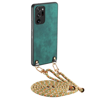 Vintage Leather PC Back Cover Phone Case with Crossbody Strap, For Samsung Galaxy A53, For Samsung Galaxy A52 5G / 4G, For Samsung Galaxy A72 5G / 4G, For Samsung Galaxy Note20 Ultra