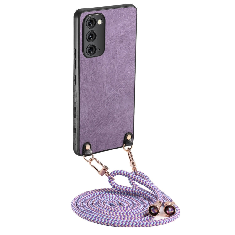 Vintage Leather PC Back Cover Phone Case with Crossbody Strap, For Samsung Galaxy A52 5G / 4G, For Samsung Galaxy A72 5G / 4G, For Samsung Galaxy Note20 Ultra, For Samsung Galaxy Note20