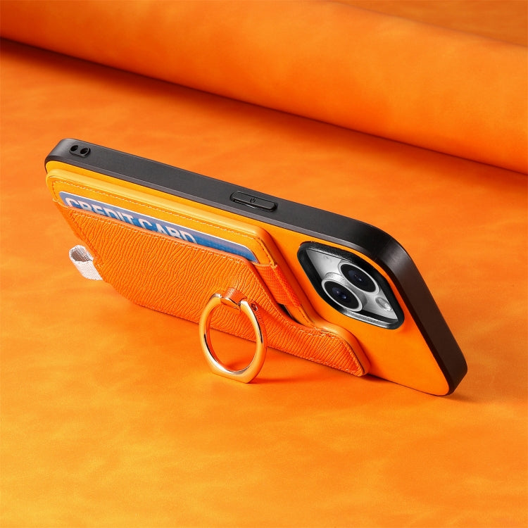 Retro Cross Leather Ring Horizontal Insert Card Bag MagSafe Phone Case, For Samsung Galaxy S24+ 5G, For Samsung Galaxy S24 5G, For Samsung Galaxy A15