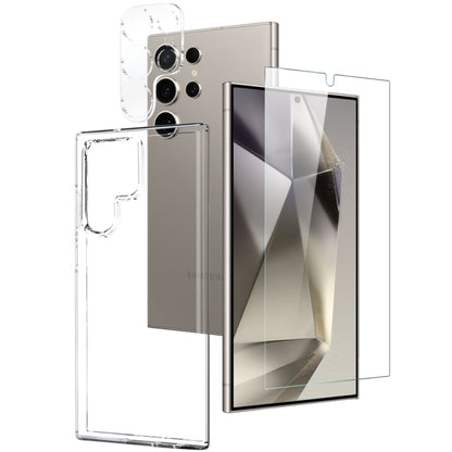 NORTHJO TPU Case with Screen and Lens Film, Support Fingerprint Unlock, For Samsung Galaxy S25 Edge 5G, For Samsung Galaxy S25 5G, For Samsung Galaxy S25+ 5G, For Samsung Galaxy S24 Ultra 5G, For Samsung Galaxy S24+ 5G, For Samsung Galaxy S24 5G�������...