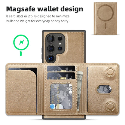Shield Multi-functional MagSafe Card Bag Phone Case, For Samsung Galaxy S22 Ultra 5G, For Samsung Galaxy S22+ 5G, For Samsung Galaxy S22 5G
