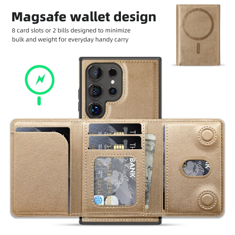 Shield Multi-functional MagSafe Card Bag Phone Case, For Samsung Galaxy S23 Ultra 5G, For Samsung Galaxy S23+ 5G, For Samsung Galaxy S23 5G