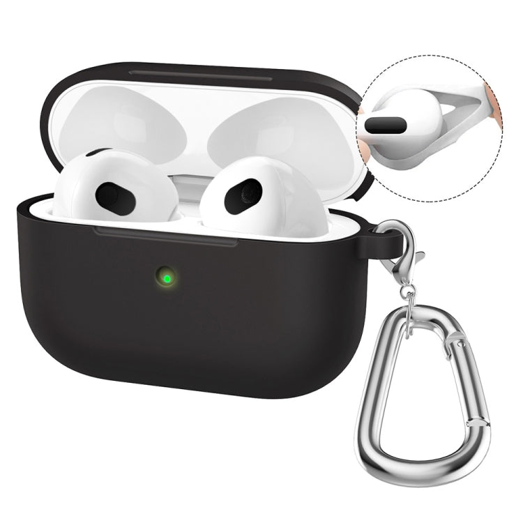 ENKAY Hat-Prince Thickened Silicone Case with Hook and Anti-lost Silicone Earbuds, For Apple AirPods 4 2024
