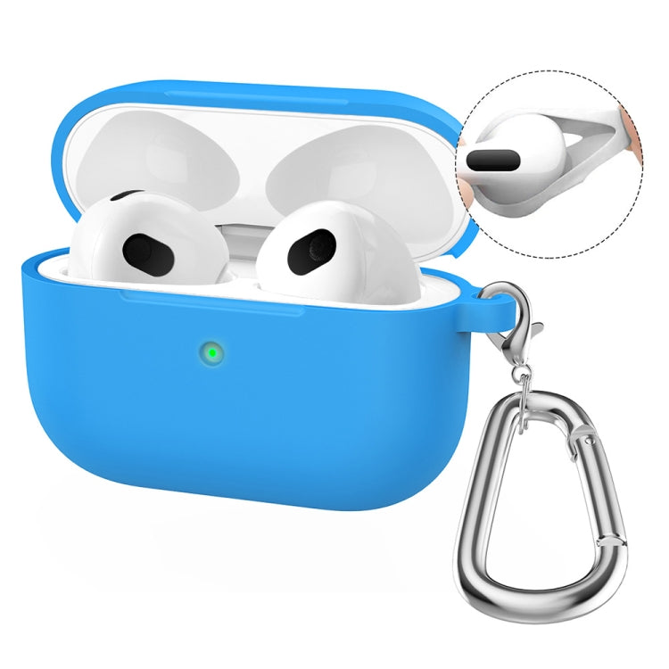 ENKAY Hat-Prince Thickened Silicone Case with Hook and Anti-lost Silicone Earbuds, For Apple AirPods 4 2024