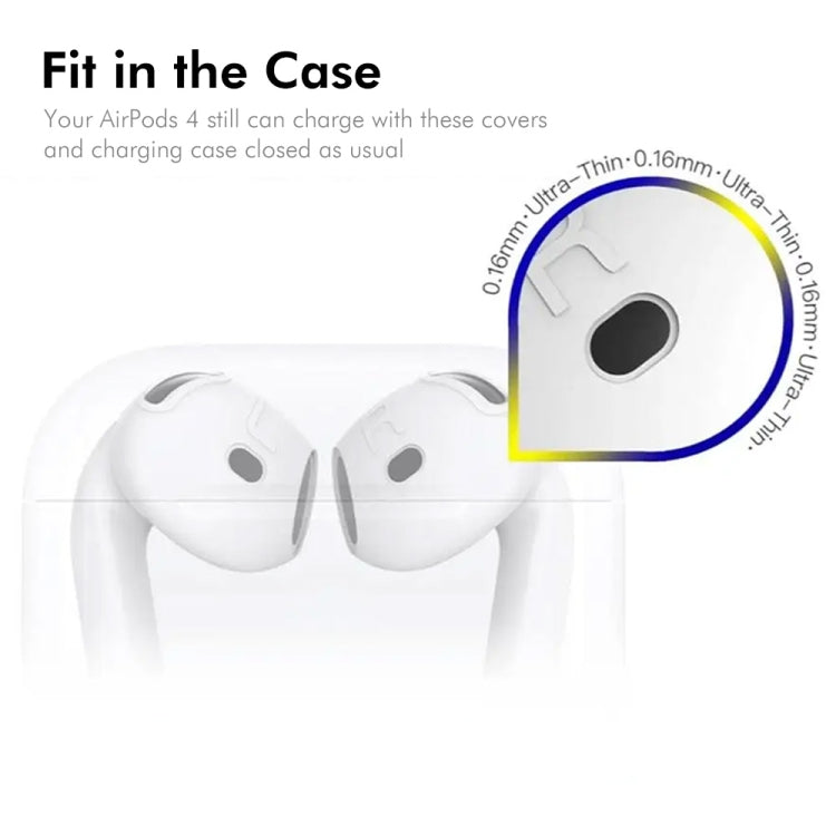 ENKAY Hat-Prince Thickened Silicone Case with Hook and Anti-lost Silicone Earbuds, For Apple AirPods 4 2024