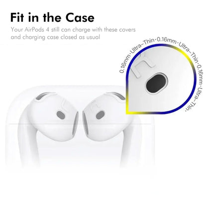 ENKAY Hat-Prince Thickened Silicone Case with Hook and Anti-lost Silicone Earbuds, For Apple AirPods 4 2024