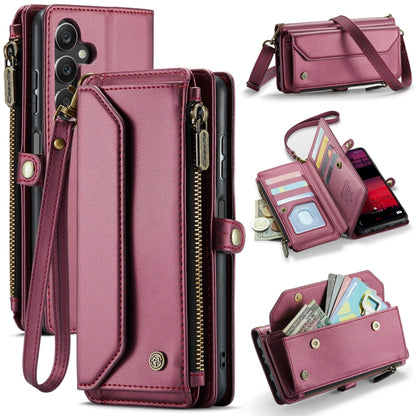 CaseMe C36 Card Slots Zipper Wallet RFID Anti-theft Leather Phone Case, For Samsung Galaxy S25 5G, For Samsung Galaxy S25+ 5G, For Samsung Galaxy S25 Ultra 5G, For Samsung Galaxy A16 5G