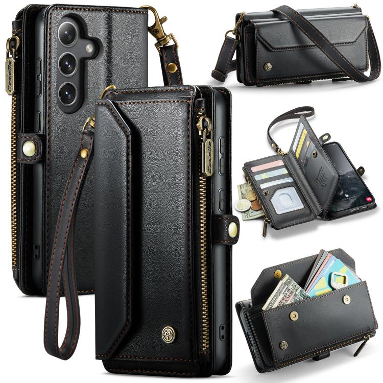 CaseMe C36 Card Slots Zipper Wallet RFID Anti-theft Leather Phone Case, For Samsung Galaxy S25 5G, For Samsung Galaxy S25+ 5G, For Samsung Galaxy S25 Ultra 5G, For Samsung Galaxy A16 5G