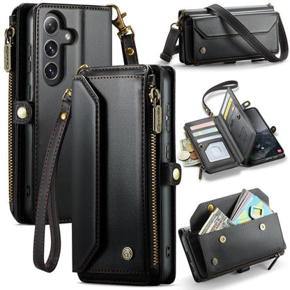 CaseMe C36 Card Slots Zipper Wallet RFID Anti-theft Leather Phone Case, For Samsung Galaxy S25 5G, For Samsung Galaxy S25+ 5G, For Samsung Galaxy S25 Ultra 5G, For Samsung Galaxy A16 5G