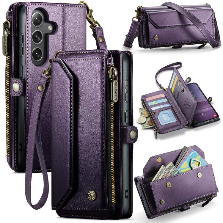 CaseMe C36 Card Slots Zipper Wallet RFID Anti-theft Leather Phone Case, For Samsung Galaxy S25 5G, For Samsung Galaxy S25+ 5G, For Samsung Galaxy S25 Ultra 5G, For Samsung Galaxy A16 5G