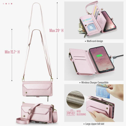 CaseMe C36 Card Slots Zipper Wallet RFID Anti-theft Leather Phone Case, For Samsung Galaxy S25 5G, For Samsung Galaxy S25+ 5G, For Samsung Galaxy S25 Ultra 5G, For Samsung Galaxy A16 5G