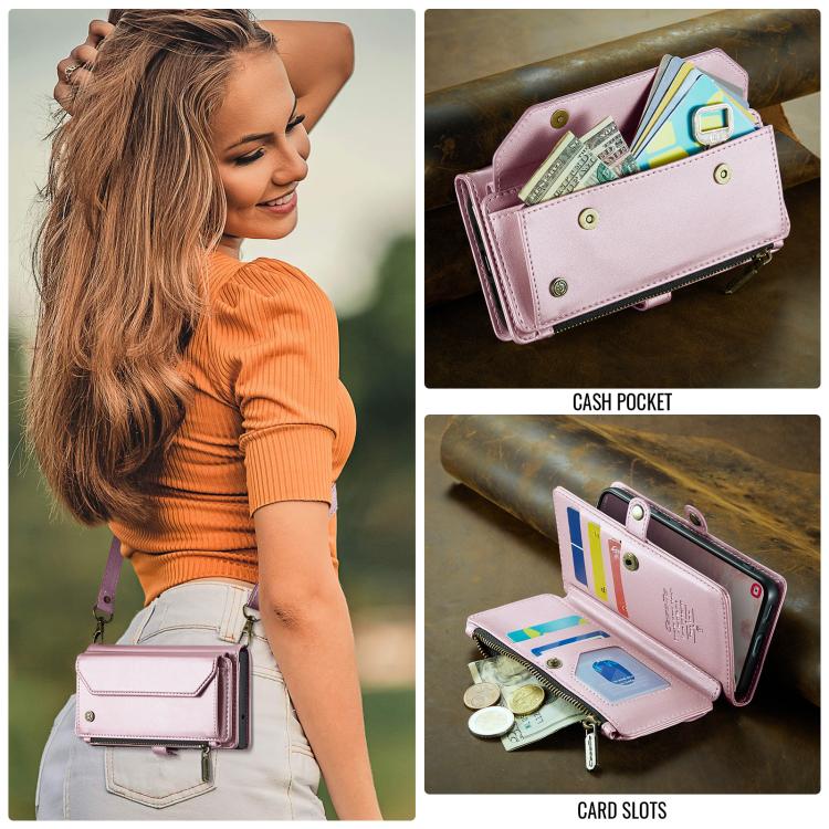 CaseMe C36 Card Slots Zipper Wallet RFID Anti-theft Leather Phone Case, For Samsung Galaxy S25 5G, For Samsung Galaxy S25+ 5G, For Samsung Galaxy S25 Ultra 5G, For Samsung Galaxy A16 5G