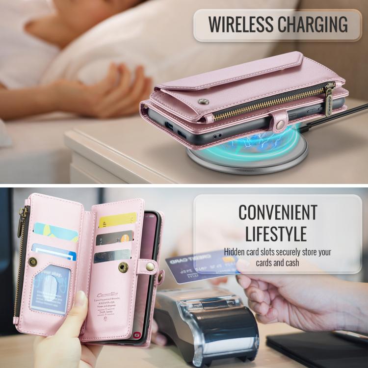 CaseMe C36 Card Slots Zipper Wallet RFID Anti-theft Leather Phone Case, For Samsung Galaxy S25 5G, For Samsung Galaxy S25+ 5G, For Samsung Galaxy S25 Ultra 5G, For Samsung Galaxy A16 5G