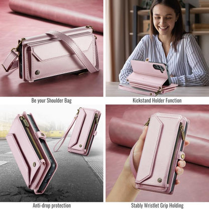 CaseMe C36 Card Slots Zipper Wallet RFID Anti-theft Leather Phone Case, For Samsung Galaxy S25 5G, For Samsung Galaxy S25+ 5G, For Samsung Galaxy S25 Ultra 5G, For Samsung Galaxy A16 5G