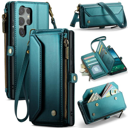 CaseMe C36 Card Slots Zipper Wallet RFID Anti-theft Leather Phone Case, For Samsung Galaxy S25 5G, For Samsung Galaxy S25+ 5G, For Samsung Galaxy S25 Ultra 5G, For Samsung Galaxy A16 5G