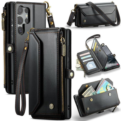 CaseMe C36 Card Slots Zipper Wallet RFID Anti-theft Leather Phone Case, For Samsung Galaxy S25 5G, For Samsung Galaxy S25+ 5G, For Samsung Galaxy S25 Ultra 5G, For Samsung Galaxy A16 5G