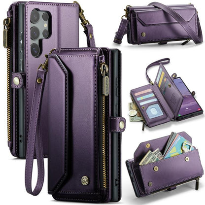 CaseMe C36 Card Slots Zipper Wallet RFID Anti-theft Leather Phone Case, For Samsung Galaxy S25 5G, For Samsung Galaxy S25+ 5G, For Samsung Galaxy S25 Ultra 5G, For Samsung Galaxy A16 5G