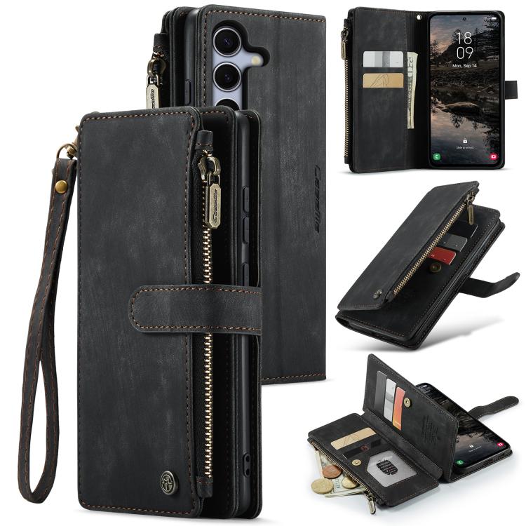 CaseMe C30 Card Slots Zipper Wallet Leather Phone Case, For Galaxy A56, For Galaxy A36, For Galaxy S25 5G, For Galaxy S25+ 5G, For Galaxy S25 Ultra 5G, For Galaxy A16 5G