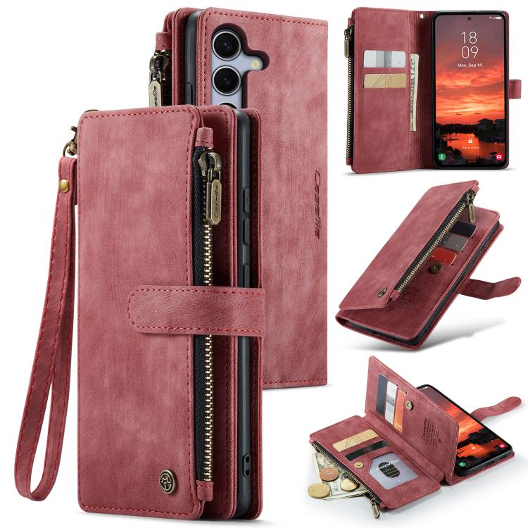 CaseMe C30 Card Slots Zipper Wallet Leather Phone Case, For Galaxy A56, For Galaxy A36, For Galaxy S25 5G, For Galaxy S25+ 5G, For Galaxy S25 Ultra 5G, For Galaxy A16 5G