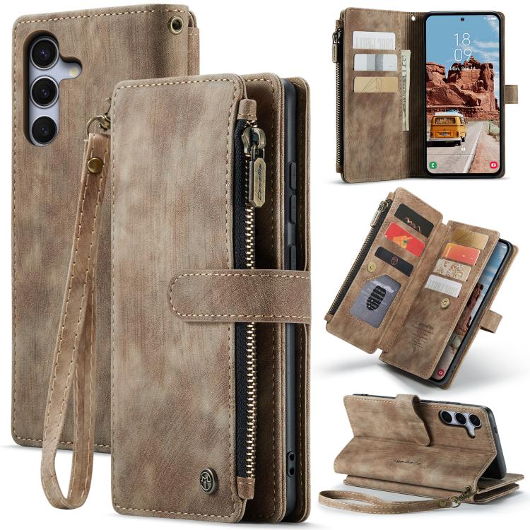 CaseMe C30 Card Slots Zipper Wallet Leather Phone Case, For Galaxy A56, For Galaxy A36, For Galaxy S25 5G, For Galaxy S25+ 5G, For Galaxy S25 Ultra 5G, For Galaxy A16 5G