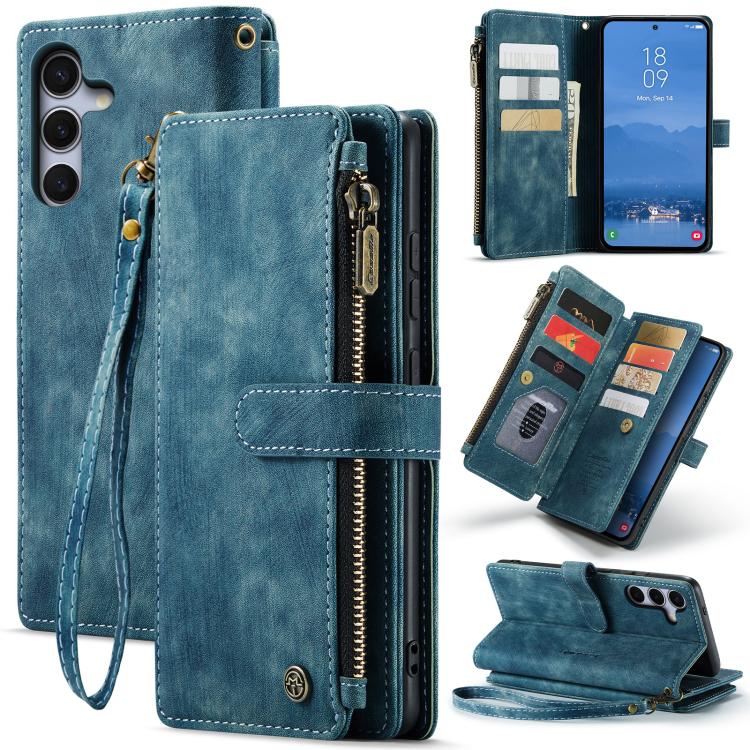 CaseMe C30 Card Slots Zipper Wallet Leather Phone Case, For Galaxy A56, For Galaxy A36, For Galaxy S25 5G, For Galaxy S25+ 5G, For Galaxy S25 Ultra 5G, For Galaxy A16 5G