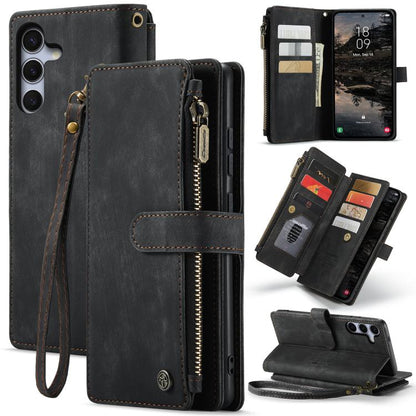 CaseMe C30 Card Slots Zipper Wallet Leather Phone Case, For Samsung Galaxy S25+ 5G, For Samsung Galaxy S25 Ultra 5G, For Samsung Galaxy A16 5G