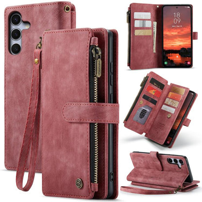 CaseMe C30 Card Slots Zipper Wallet Leather Phone Case, For Samsung Galaxy S25+ 5G, For Samsung Galaxy S25 Ultra 5G, For Samsung Galaxy A16 5G