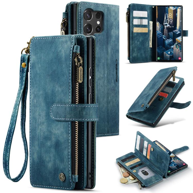 CaseMe C30 Card Slots Zipper Wallet Leather Phone Case, For Samsung Galaxy S25+ 5G, For Samsung Galaxy S25 Ultra 5G, For Samsung Galaxy A16 5G