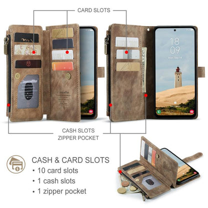 CaseMe C30 Card Slots Zipper Wallet Leather Phone Case, For Galaxy A56, For Galaxy A36, For Galaxy S25 5G, For Galaxy S25+ 5G, For Galaxy S25 Ultra 5G, For Galaxy A16 5G