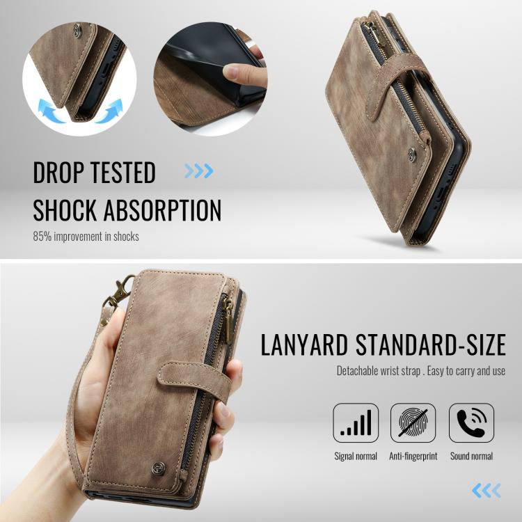 CaseMe C30 Card Slots Zipper Wallet Leather Phone Case, For Galaxy A56, For Galaxy A36, For Galaxy S25 5G, For Galaxy S25+ 5G, For Galaxy S25 Ultra 5G, For Galaxy A16 5G