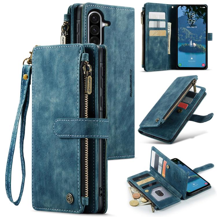 CaseMe C30 Card Slots Zipper Wallet Leather Phone Case, For Galaxy A56, For Galaxy A36, For Galaxy S25 5G, For Galaxy S25+ 5G, For Galaxy S25 Ultra 5G, For Galaxy A16 5G