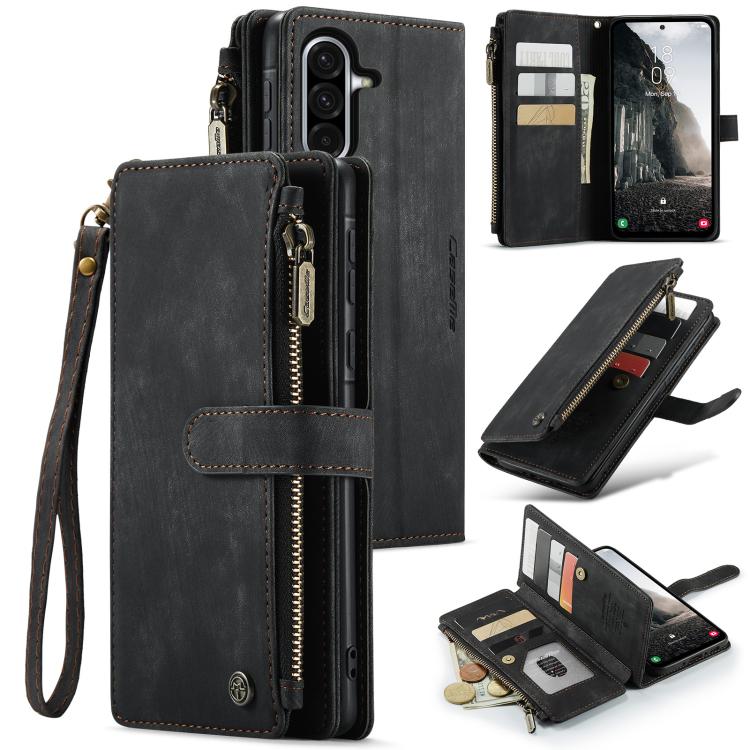 CaseMe C30 Card Slots Zipper Wallet Leather Phone Case, For Galaxy A56, For Galaxy A36, For Galaxy S25 5G, For Galaxy S25+ 5G, For Galaxy S25 Ultra 5G, For Galaxy A16 5G