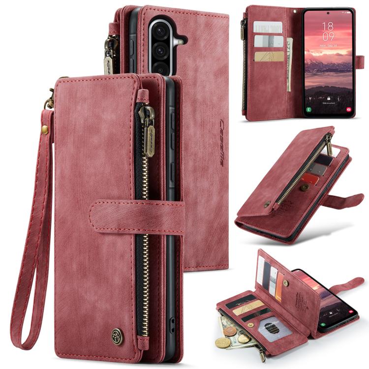 CaseMe C30 Card Slots Zipper Wallet Leather Phone Case, For Galaxy A56, For Galaxy A36, For Galaxy S25 5G, For Galaxy S25+ 5G, For Galaxy S25 Ultra 5G, For Galaxy A16 5G