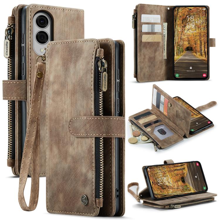 CaseMe C30 Card Slots Zipper Wallet Leather Phone Case, For Samsung Galaxy A17 4G, For Samsung Galaxy Z Fold7, For Samsung Galaxy S25 Edge 5G, For Samsung Galaxy A56, For Samsung Galaxy A36, For Samsung Galaxy S25 5G