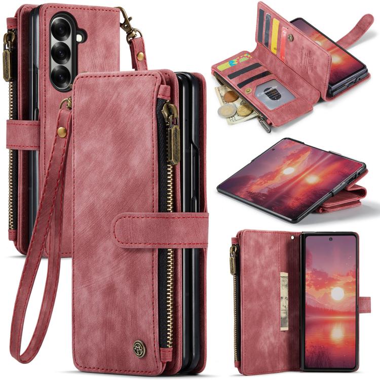 CaseMe C30 Card Slots Zipper Wallet Leather Phone Case, For Samsung Galaxy S26+ 5G, For Samsung Galaxy S26 Ultra 5G, For Samsung Galaxy S26 5G, For Samsung Galaxy S25 FE 5G, For Samsung Galaxy A17 4G, For Samsung Galaxy Z Fold7