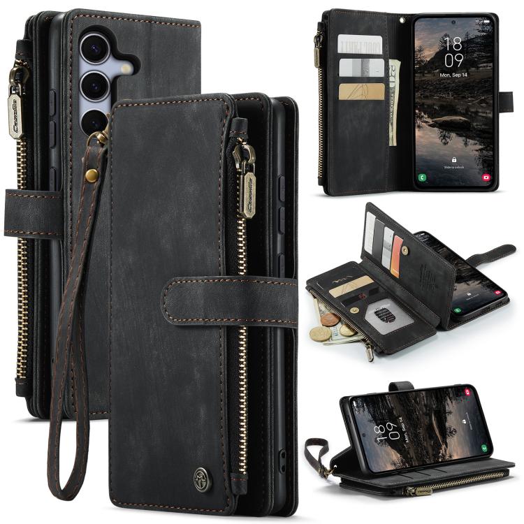 CaseMe C30 Card Slots Zipper Wallet Leather Phone Case, For Samsung Galaxy S26+ 5G, For Samsung Galaxy S26 Ultra 5G, For Samsung Galaxy S26 5G, For Samsung Galaxy S25 FE 5G, For Samsung Galaxy A17 4G, For Samsung Galaxy Z Fold7