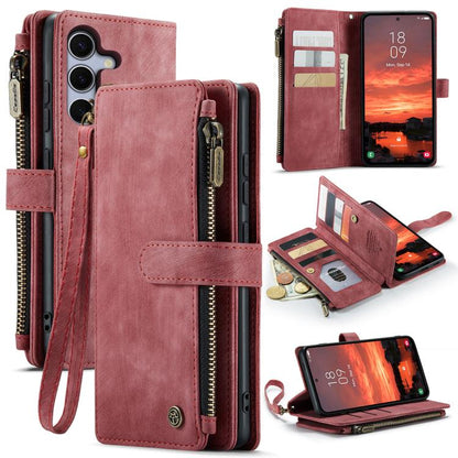CaseMe C30 Card Slots Zipper Wallet Leather Phone Case, For Samsung Galaxy S26+ 5G, For Samsung Galaxy S26 Ultra 5G, For Samsung Galaxy S26 5G, For Samsung Galaxy S25 FE 5G, For Samsung Galaxy A17 4G, For Samsung Galaxy Z Fold7