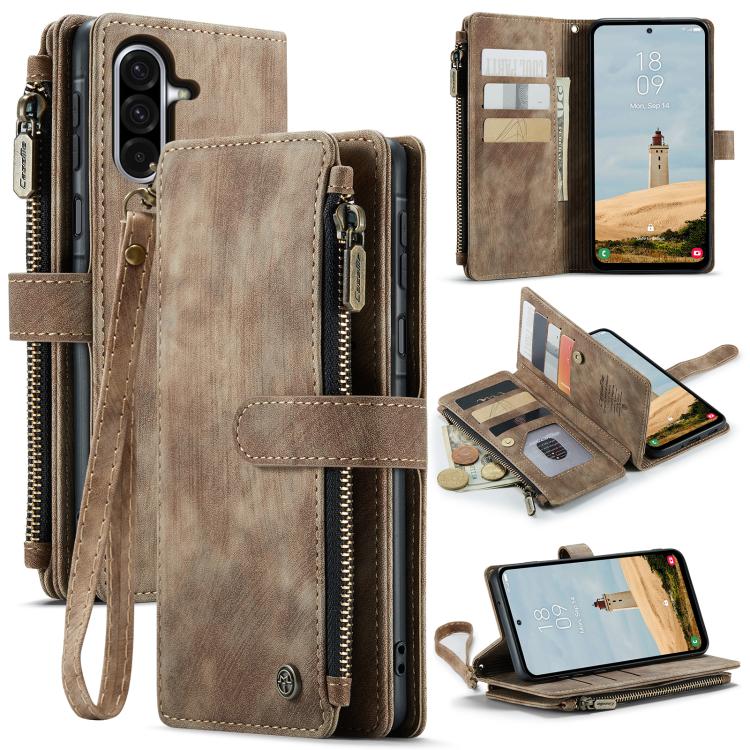 CaseMe C30 Card Slots Zipper Wallet Leather Phone Case, For Samsung Galaxy S26+ 5G, For Samsung Galaxy S26 Ultra 5G, For Samsung Galaxy S26 5G, For Samsung Galaxy S25 FE 5G, For Samsung Galaxy A17 4G, For Samsung Galaxy Z Fold7