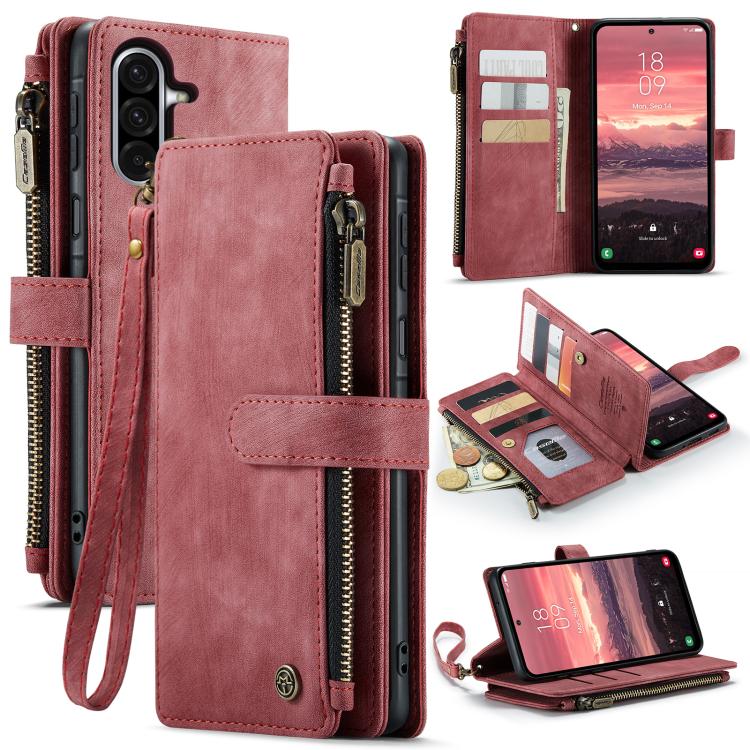 CaseMe C30 Card Slots Zipper Wallet Leather Phone Case, For Samsung Galaxy S26+ 5G, For Samsung Galaxy S26 Ultra 5G, For Samsung Galaxy S26 5G, For Samsung Galaxy S25 FE 5G, For Samsung Galaxy A17 4G, For Samsung Galaxy Z Fold7