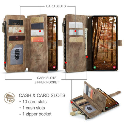 CaseMe C30 Card Slots Zipper Wallet Leather Phone Case, For Samsung Galaxy S26+ 5G, For Samsung Galaxy S26 Ultra 5G, For Samsung Galaxy S26 5G, For Samsung Galaxy A57 5G, For Samsung Galaxy A37 5G, For Samsung Galaxy S25 FE 5G