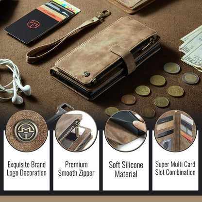 CaseMe C30 Card Slots Zipper Wallet Leather Phone Case, For Samsung Galaxy S26+ 5G, For Samsung Galaxy S26 Ultra 5G, For Samsung Galaxy S26 5G, For Samsung Galaxy A57 5G, For Samsung Galaxy A37 5G, For Samsung Galaxy S25 FE 5G