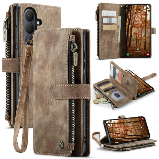 CaseMe C30 Card Slots Zipper Wallet Leather Phone Case, For Samsung Galaxy S26+ 5G, For Samsung Galaxy S26 Ultra 5G, For Samsung Galaxy S26 5G, For Samsung Galaxy A57 5G, For Samsung Galaxy A37 5G, For Samsung Galaxy S25 FE 5G